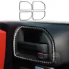 Adecuado para modelos Jeep Wrangler 11-17, juego completo de decoración interior de fibra de carbono para el logotipo del volante y el marco del interruptor del aire acondicionado