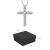 Colar Cruz Masculino e Feminino Pingente Completo de Diamante Simples Europeu e Americano Colar Versátil Corrente da Clavícula Fabricante de Fornecimento Transfronteiriço