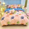 Algodón Cachemir Vegetal Cepillado Funda de Edredón Individual Juego de Cuatro Piezas Funda de Almohada Sábana para Dormitorio de Estudiante Estilo Moderno Simple