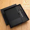 2026 Set de Regalo Caja de Cuaderno A5 Cuaderno de Cuero Suave Cuaderno de Trabajo Bloc de Notas Logo Personalizable Caja de Regalo Empresarial