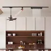 Nueva Lámpara Colgante de Restaurante Estilo Vintage con Riel Móvil, Lámpara de Suspensión Ajustable Color Crema Moderna Minimalista para Comedor