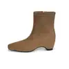 Botines retro de ante estilo coreano con punta cuadrada y tacón oculto, nueva colección otoño/invierno 2026 para mujer, botas versátiles y estilizadas, también conocidos como botas nude