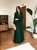 Vestido longo de manga comprida, ajustado, modelador, plissado, estilo francês, transfronteiriço europeu e americano, vestido de noite