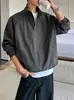 Chamarra bomber retro americana con cuello alto, moda de primavera/otoño para hombre, corte holgado, casual, estilo corto, chamarra de trabajo versátil