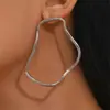 Pendientes Exagerados de Línea Metálica Simple Europeos y Americanos para Mujer Pendientes Geométricos Irregulares Simples Venta al por Mayor