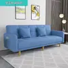 Sofá simples de 2 lugares para apartamentos pequenos, dobrável, confortável, moderno, sofá minimalista para casas de aluguel pequenas, disposição em linha reta