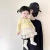 Vestido de Princesa para Bebê, Vestido de Primavera, Vestido da Moda, Vestido Conjunto para Bebê, Pequeno Vestido de Aniversário para Bebê de Um Ano