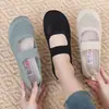 Zapatos de Malla Transpirables de Verano para Mujer, Zapatos de Tela Old Beijing, Suela Suave Cómodos Zapatos para Mamá, Zapatos Planos Casuales Ligeros