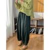 Pantalones cortos de lino puro para mujer, primavera 2025, recién llegados, estilo retro artístico, holgados y adelgazantes.
