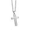 Fábrica de Origen Joyería de Nicho Collar Hecho a Mano Lujo Ligero Collar para Hombre Acero Inoxidable Cruz Giratoria Accesorios de Joyería