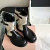 Botines de Trabajo para Mujer 2026 Otoño/Invierno Zapatos de Mujer Moda de Nicho Botas de Cuero Botas para Motociclista Botas Martin con Hebilla