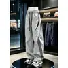 Pantalones de senderismo de secado rápido a rayas gris oscuro, pantalones casuales ligeros y transpirables para hombre, adecuados para actividades al aire libre y montañismo