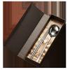 Cuchara de café de acero inoxidable 304 personalizada, palillos, un juego de vajilla navideña de alto valor estético, juego de cuchillo y tenedor, caja de regalo