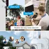 Câmera externa com graffiti WIFI monitor doméstico celular remoto energia solar sem ângulo morto rotativa HD visão noturna