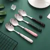 Mango Cerámico Nórdico Patrón de Mármol Acero Inoxidable Vajilla Occidental Cuchillo y Tenedor Cuchara Cuchillo y Tenedor para Bistec Fábrica Outlet de Vajilla
