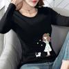 2025 Primavera y Otoño Color Caramelo Coreano Cuello Redondo Camiseta Tops Camiseta Base Manga Larga para Mujer Ropa Casual Interior y Exterior Ins Spot