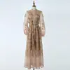Vestido de hada de manga larga con estampado de verano marca Z, estilo francés transfronterizo, entallado en la cintura, adelgazante, con adornos florales resistentes, vestido de dobladillo amplio