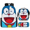 Mochila Doraemon Desenho Animado Anime Estudante do Ensino Fundamental e Médio Mochila Escolar Estampada 4-5-6 Série Pasta Estojo