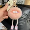 Lindo Colgante Llavero Peluche Conejo Rex Imitación Piernas Largas Llavero de Coche Colgante Decoración de Bolso Muñeca de Regalo