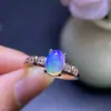 Anillo de Ópalo Natural Super Hermoso, Hecho a Mano con Materiales Cuidadosamente Seleccionados, Hermosos Colores y Excelente Calidad de Cristal