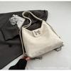 Mochila Tote de Veludo da Moda Grande Capacidade Explosiva Bolsa Transversal Feminina 2024 Nova Popular Bolsa de Commuter com Laço