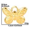 Accesorios de mariposa de acero inoxidable europeos y americanos, accesorios de nicho de lujo ligeros, collar de acero inoxidable DIY, galvanoplastia al vacío de 18 k