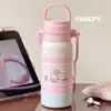 Taza Portátil para Viajes al Aire Libre, Nueva Taza Termo de Doble Uso de Aspecto Juvenil, Taza de Agua Especial para Estudiantes de Primaria para Ir a la Escuela