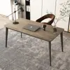 Escritorio de computadora simple, escritorio de oficina, escritorio de madera de acero, escritorio económico y moderno para dos personas, escritorio para el hogar