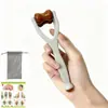 Massageador de Dedos com Rolo de Pedra para Massagear Articulações das Mãos, Desbloquear Meridianos, Tornando-os Mais Finos e Longos, Ferramenta de Raspagem de Dedos