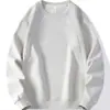 Trendy Men's Autumn and Winter Sweatshirt American Round Neck Pullover Loose Casual Japanese Style Solid Color Fleece Thick Versatile T-Shirt