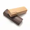 No. 15 Cajas de gafas rectangulares con tapa de espejo imitación madera anti-presión para uso comercial, lentes planas, venta al por mayor directa de fábrica