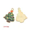 Série de Natal Popular Transfronteiriça Pingentes de Esmalte Desenho Animado Acessórios de Joias de Liga DIY Charms para Colar Pulseira
