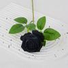 Rosa de franela pequeña individual, flor artificial, rosa perla, rosa de San Valentín, suministros de pared para bodas, flor falsa decorativa