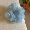 Goma para el pelo romántica de organza a cuadros estilo francés, hace que la cara se vea más pequeña, accesorio para el pelo dulce simple retro francés, estilo nuevo