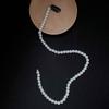 Joyería Haiyue 2023, nueva horquilla de malla blanca con mariposa y perla de celebridad de Internet, lazo de hada estilo Mori para mujer