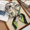 Novo Estilo Lenço Longo de Seda com Toque de Luxo, Estampa de Leopardo, Bolinhas, Flor de Rosa, Lenço de Seda Versátil da Moda, Lenço de Pescoço, Lenço Quadrado Pequeno Decorativo