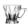 Taza de Vidrio Creativa con Patrón de Hojas y Asa, Taza de Leche, Taza de Té con Leche, Taza de Café, Taza de Jugo, Vaso de Agua