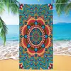 Toalla de playa de microfibra con mandala, bestseller transfronterizo de Amazon, toalla impresa digitalmente, toalla de baño para la playa, toalla de secado rápido