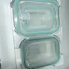 Contenedores de vidrio para alimentos, loncheras, recipientes aptos para microondas, sellables para refrigerador, engrosados, resistentes al calor, con tapas, juego de recipientes de almacenamiento para trabajadores de oficina