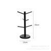 Soporte para Tazas Doméstico en Forma de Árbol de Venta Caliente Transfronteriza, Soporte para Tazas de Café para Mostrador de Tienda con Estantes de Almacenamiento de 6 Ganchos