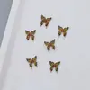 Joyería para Uñas Artísticas de Mariposa Artificial Luminosa Pintada Colorida Accesorios de Pasador de Pelo para Uñas Fluorescentes, Aretes