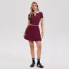 Nuevo Traje Deportivo de Verano Top de Tenis Camisa Polo Corta Transpirable de Secado Rápido Traje de Fitness de Manga Corta Falda Pantalones para Mujer