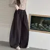 Pantalones casuales para niñas para primavera y otoño 2026, nuevos pantalones anchos de retazos de algodón sueltos estilo coreano dulce para niños mayores