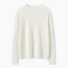 Suéter Básico Minimalista de Punto de Cuello Medio Alto para Mujer Hilo 100% Algodón Holgado Adelgazante Multicolor Suéter Base