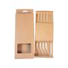 Conjunto de Canudos Transparentes de Vidro Borossilicato Alto com Escova, Ecológico, Resistente ao Calor, Feito Sob Medida, Embalagem de Caixa de Papel para Supermercado, Feito à Mão de Vidro Borossilicato Alto