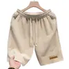 Pantalones cortos jacquard de estilo Hong Kong, modernos y de moda para hombre en verano, finos de seda helada, deportivos casuales, versátiles, rectos