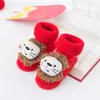 Calcetines para Bebé Benmingnian Espesos con Dispensador Rojo Auspicioso de Año Nuevo Calcetines para Bebé de Caña Media Cálidos para Otoño e Invierno Calcetines de Algodón