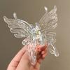 Horquilla de mariposa con forma de hada súper líquida transparente de estilo coreano para mujer, elegante y de alta gama, con clip de tiburón para el cabello, accesorios para el cabello