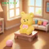Micro Paisagem Ursinho de Pelúcia Fofo com Gravata Borboleta Boneca Partículas Fofas Casa de Bonecas DIY Acessórios Decorativos Pequenos Enfeites de Mesa