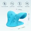 Almohada con Forma de C Masajeador Cervical Almohada de Masaje por Acupresión para Aliviar la Joroba Cervical, Relajación de Hombros y Cuello, Corrector de Tracción en Arco Inverso